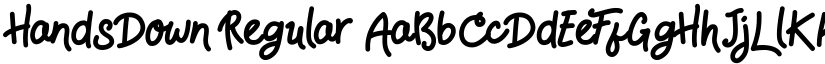 HandsDown font download