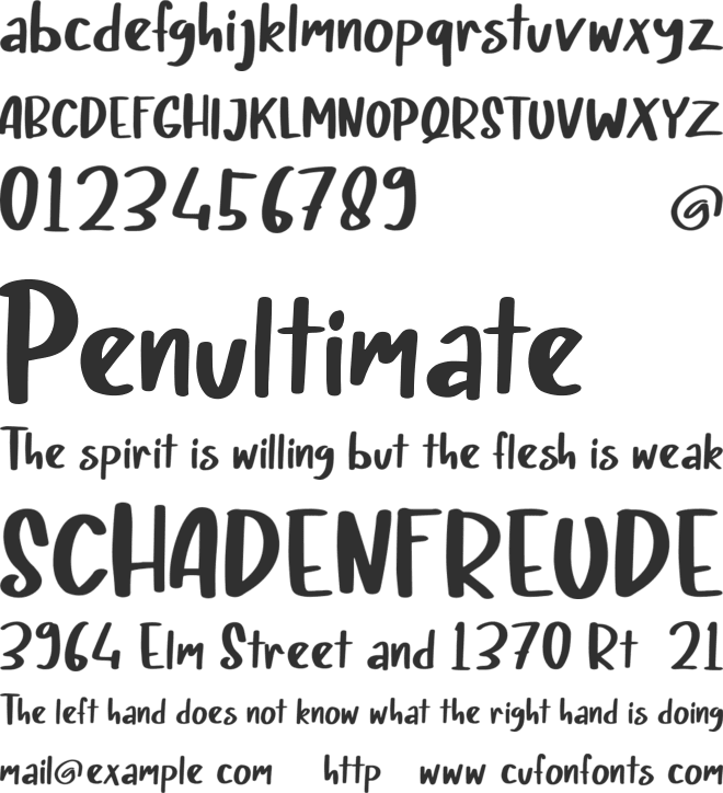 Chery Rush Demo font preview