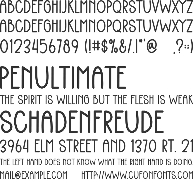 School Writing font preview