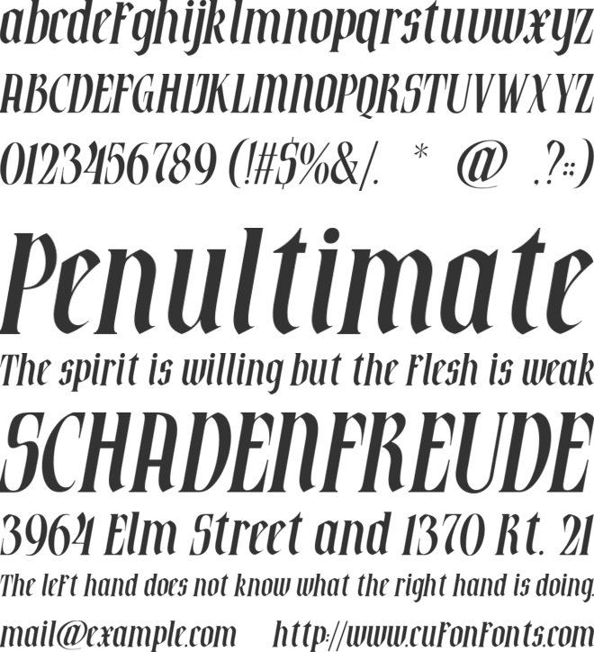 Bromora font preview