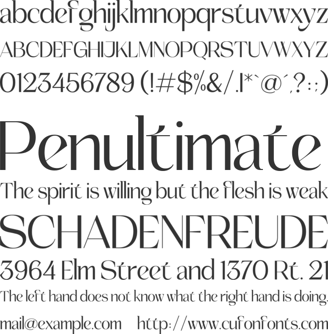 AESTHICA font preview