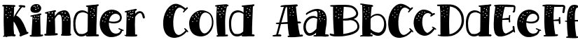 Kinder Cold font