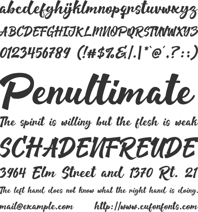 Gak Tahu font preview