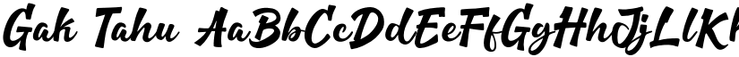 Gak Tahu font