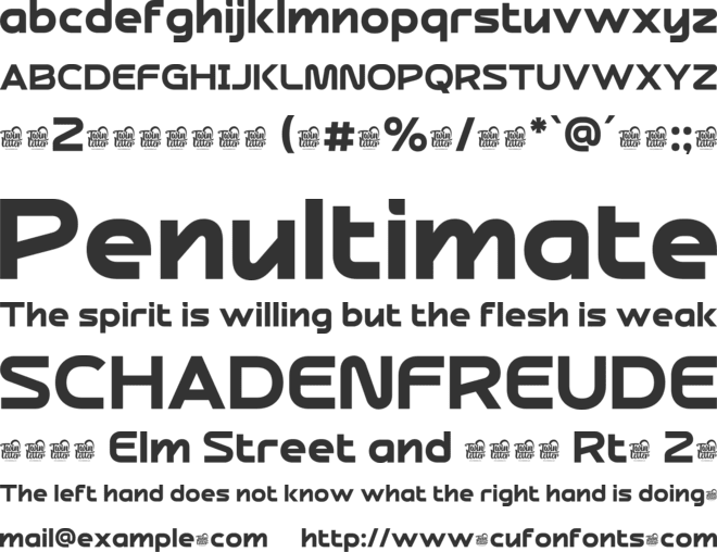 Neltride Trial font preview