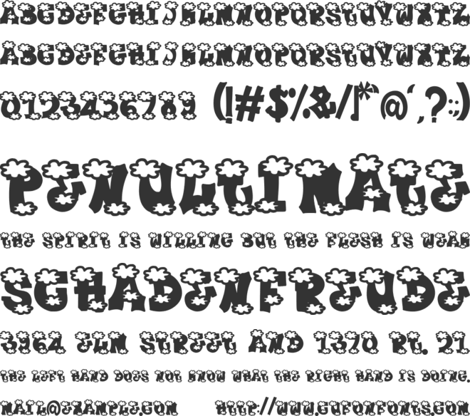 Plump Christmas font preview