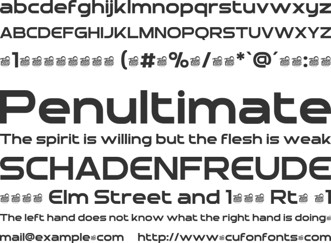 Artonex Trial font preview