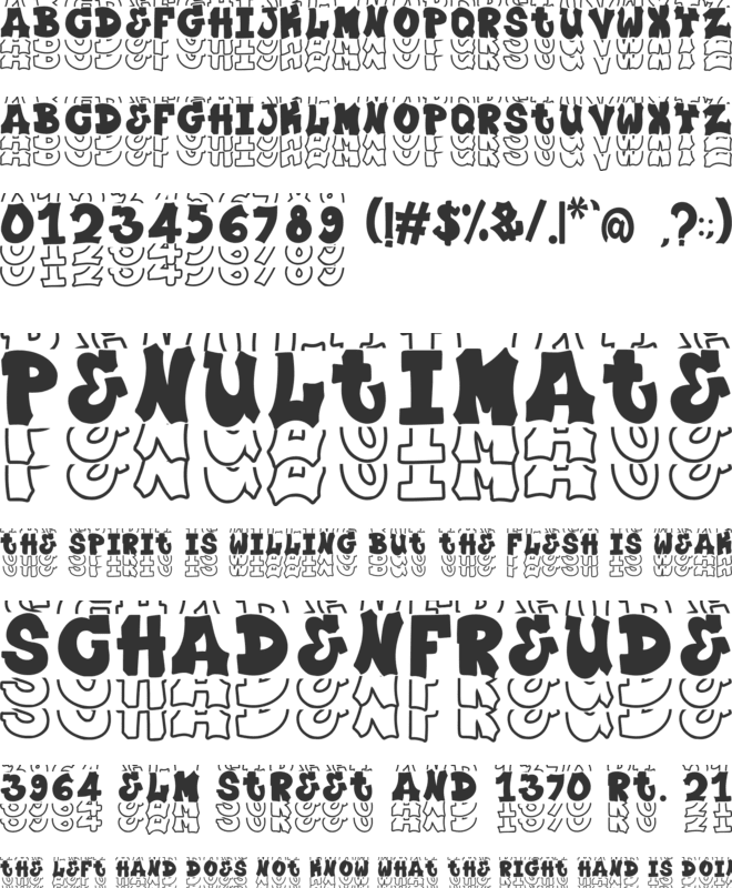 Plump Stacked font preview