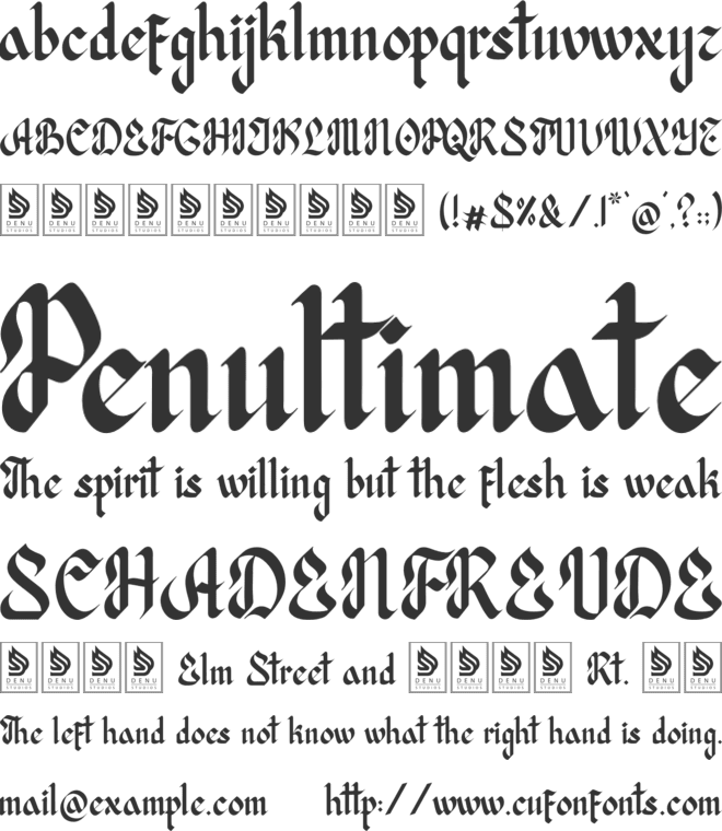 Al Biyan font preview