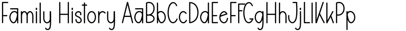 Family History font download