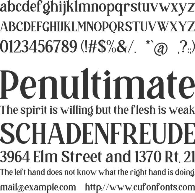 Hedric Magname font preview