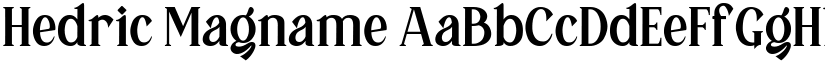 Hedric Magname font download