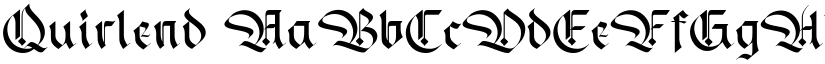 Quirlend font