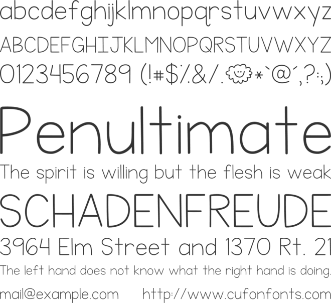 KG Teacher Brady font preview