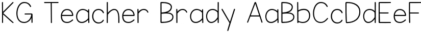 KG Teacher Brady font
