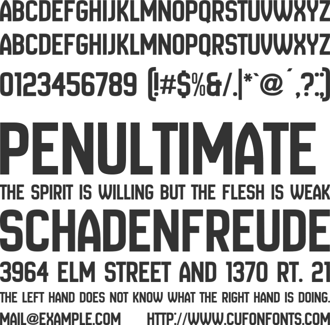 New Amsterdam font preview