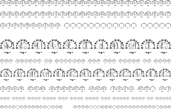 Brixtonor Split Monogram font preview