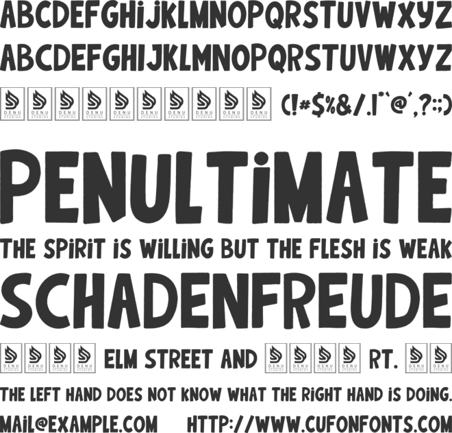 Samill Gufron font preview