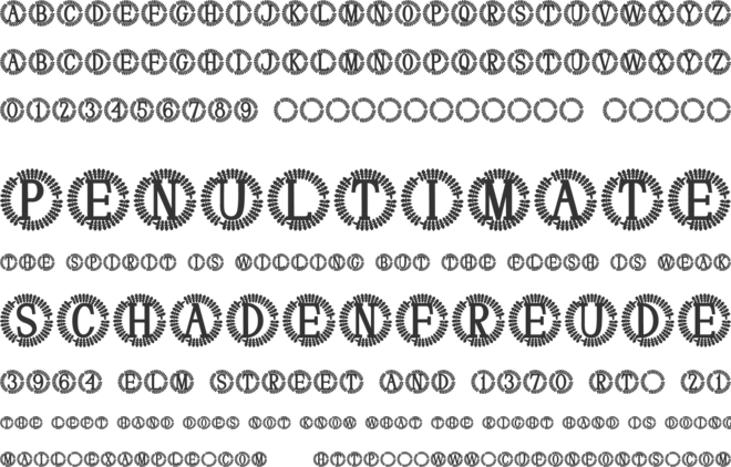 Lumille Monogram font preview