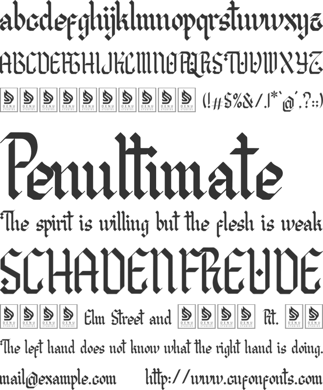 Al Mughir font preview