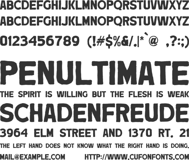 Canford font preview