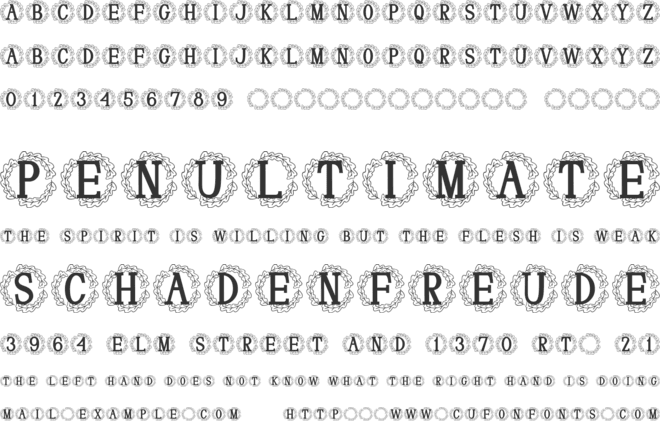 Opalineve Monogram font preview