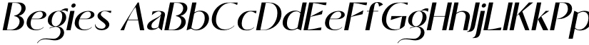 Begies font