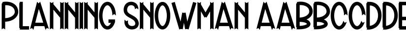Planning Snowman font