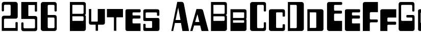 256 Bytes font