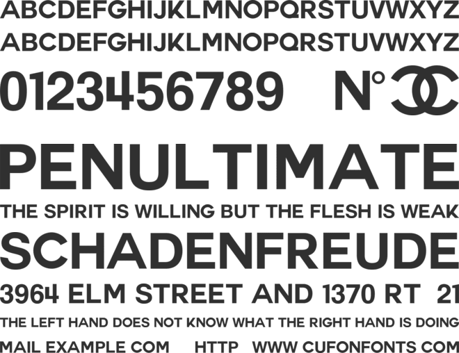 Couture font preview