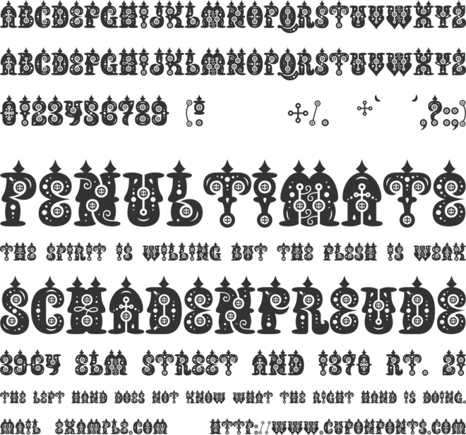 Buxotic font preview