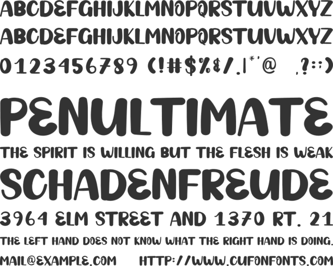 Love Baby font preview