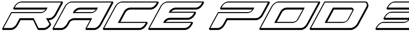 Race Pod 3D Super-Italic font