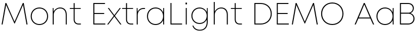 Mont ExtraLight DEMO font