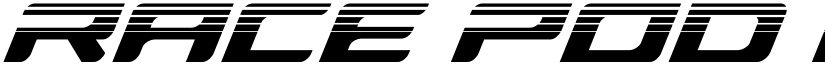 Race Pod Halftone Italic font