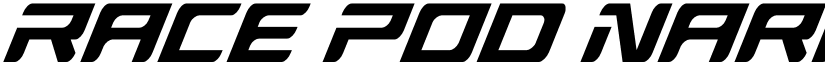 Race Pod Narrow Italic font