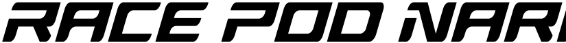 Race Pod Narrow Semi-Italic font