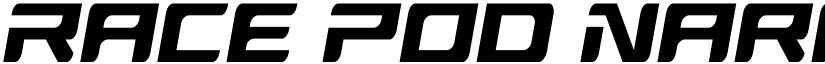 Race Pod Narrow Slight-Italic font