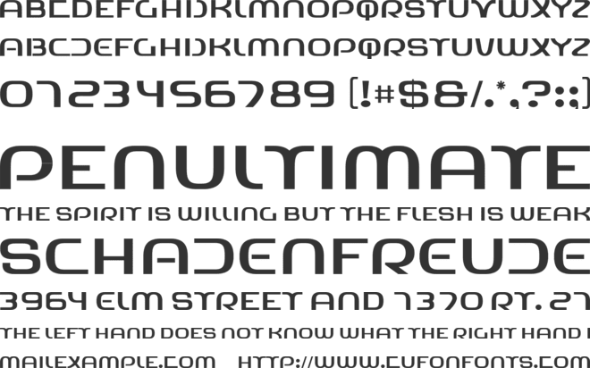 Bedafutr font preview