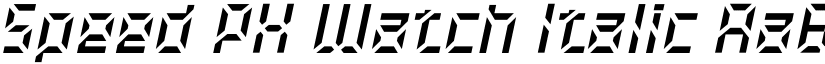 Speed PX Watch Italic font