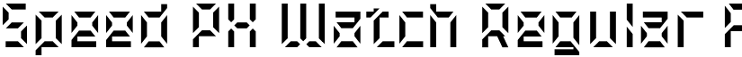 Speed PX Watch Regular font