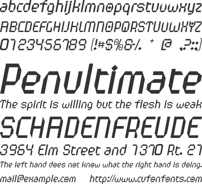 Simpanse X font preview