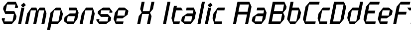 Simpanse X Italic font