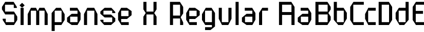 Simpanse X Regular font
