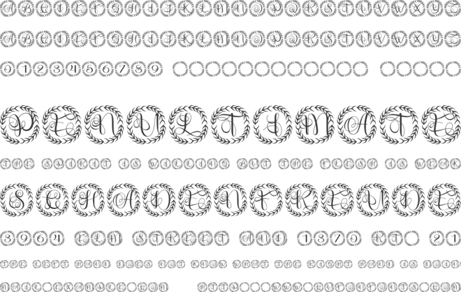 Primorion Monogram font preview