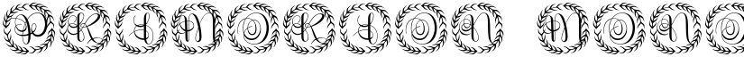 Primorion Monogram font