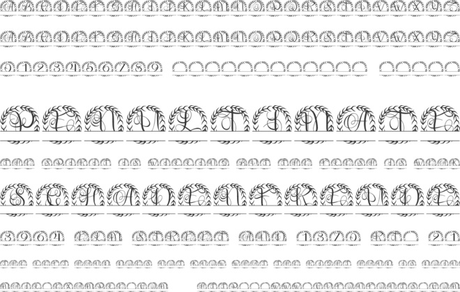 Primorion Split Monogram font preview