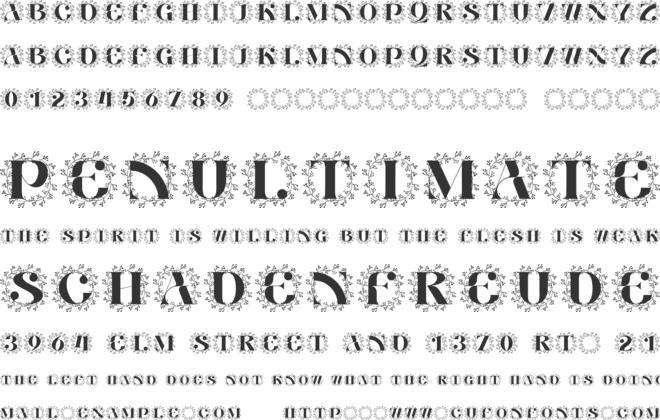 Quillcrest Monogram font preview