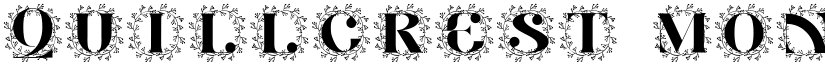 Quillcrest Monogram font