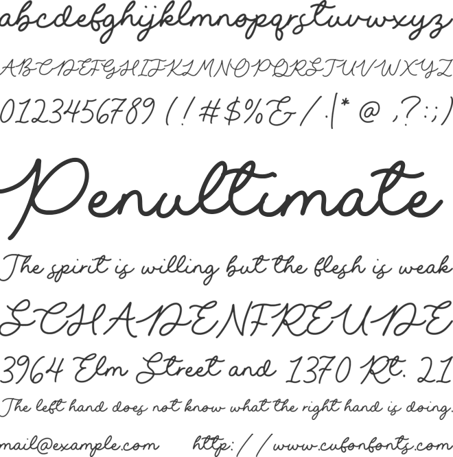 Opaline Nottela font preview
